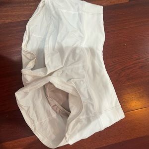 White Lululemon Speed up shorts